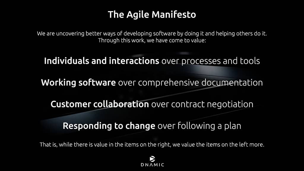 DNAMIC - Agile Manifesto