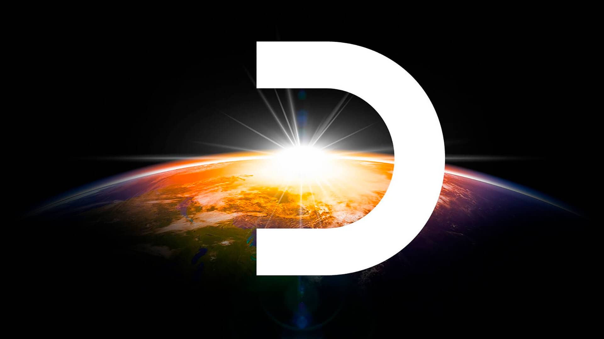 Discovery logo and world in the behind