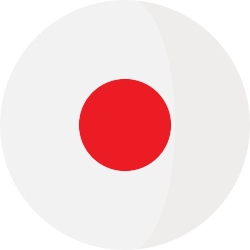 japan flag rounded